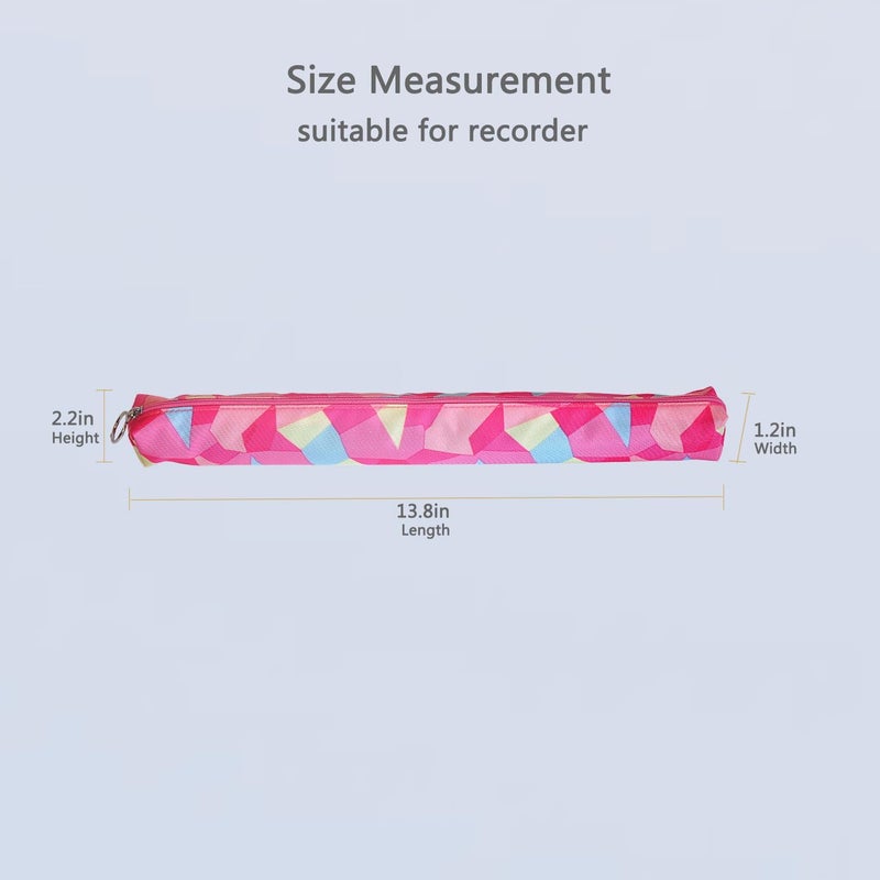 Farcaya Recorder Case Bag Only Storage Soprano Descant Flute Music Instrument Portable for Gift (Gem) - Image 4
